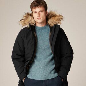 J. Crew Men's Nordic Down Parka in Navy Blue, L